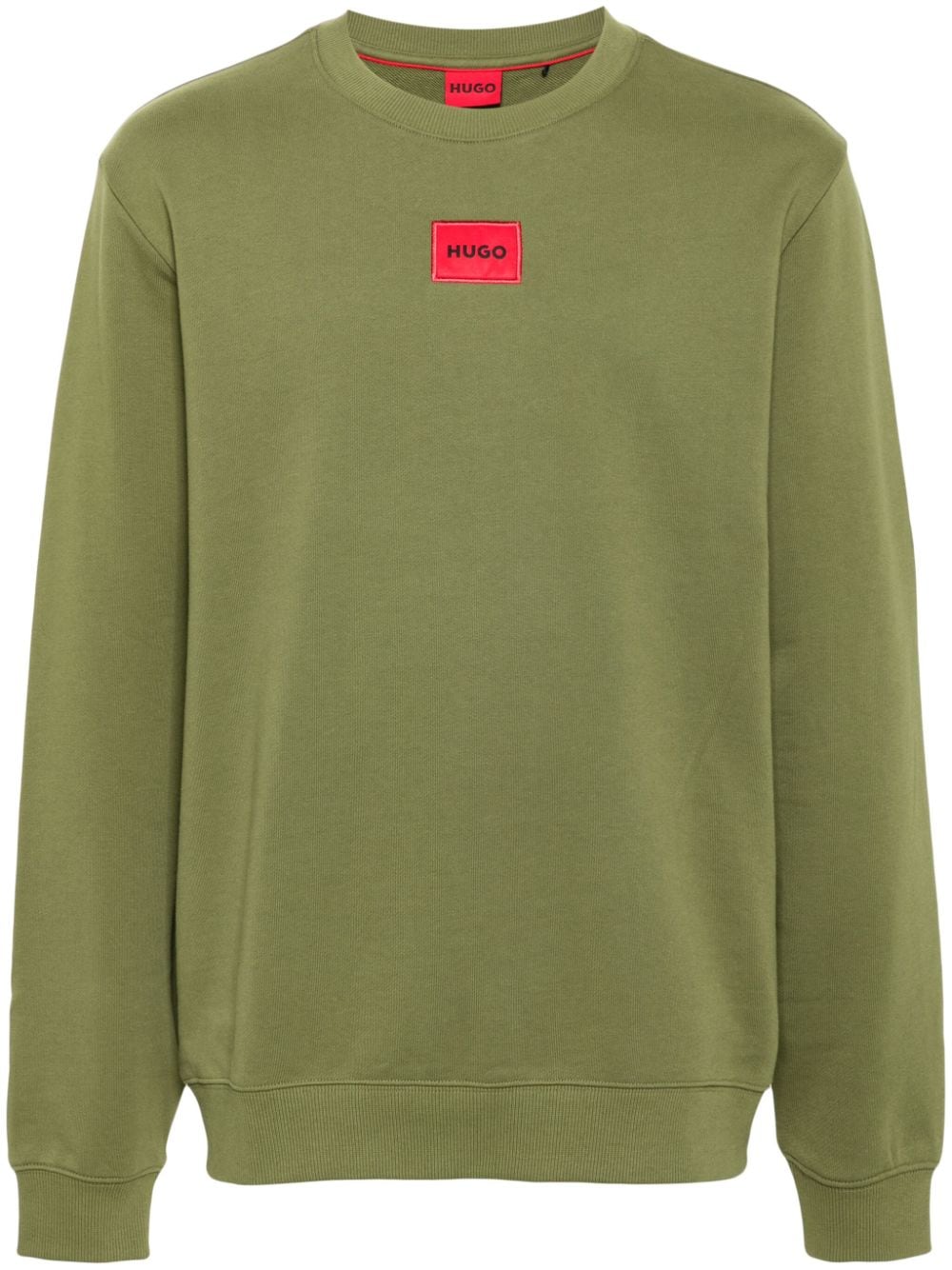 HUGO logo-patch sweatshirt - Green von HUGO