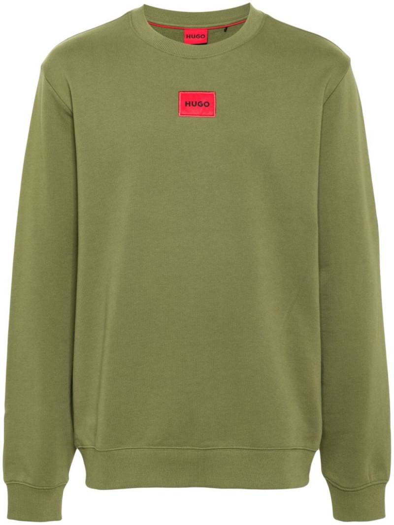 HUGO logo-patch sweatshirt - Green von HUGO