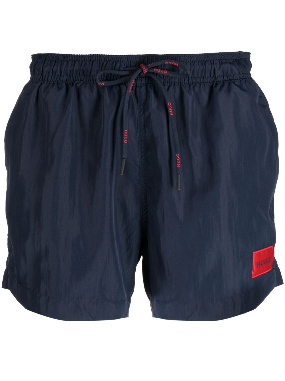 HUGO logo-patch track shorts - Blue von HUGO