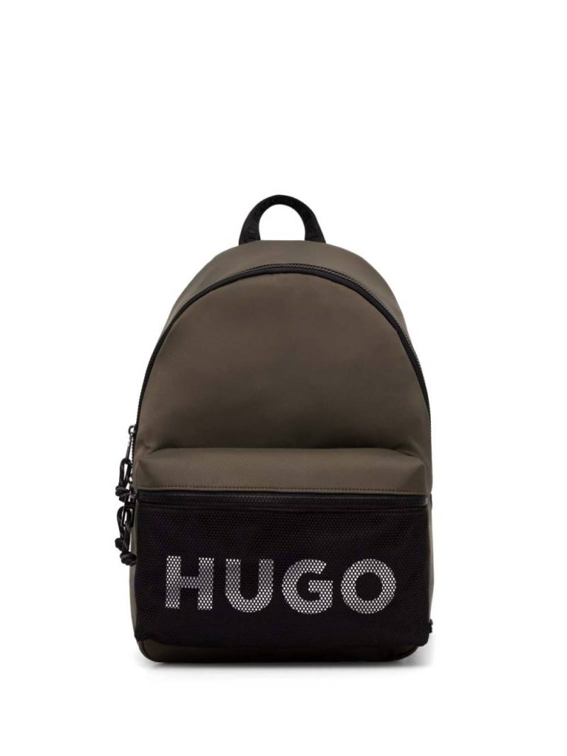 HUGO logo-print backpack - Green von HUGO