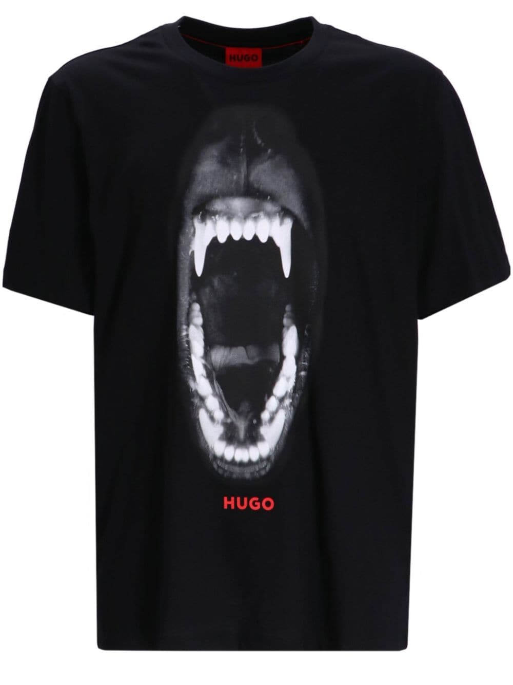 HUGO logo-print cotton T-shirt - Black von HUGO