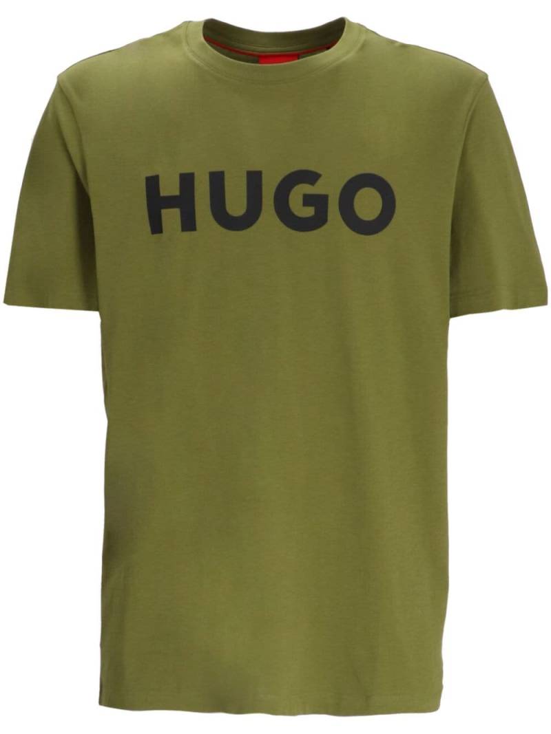 HUGO logo-print cotton T-shirt - Green von HUGO