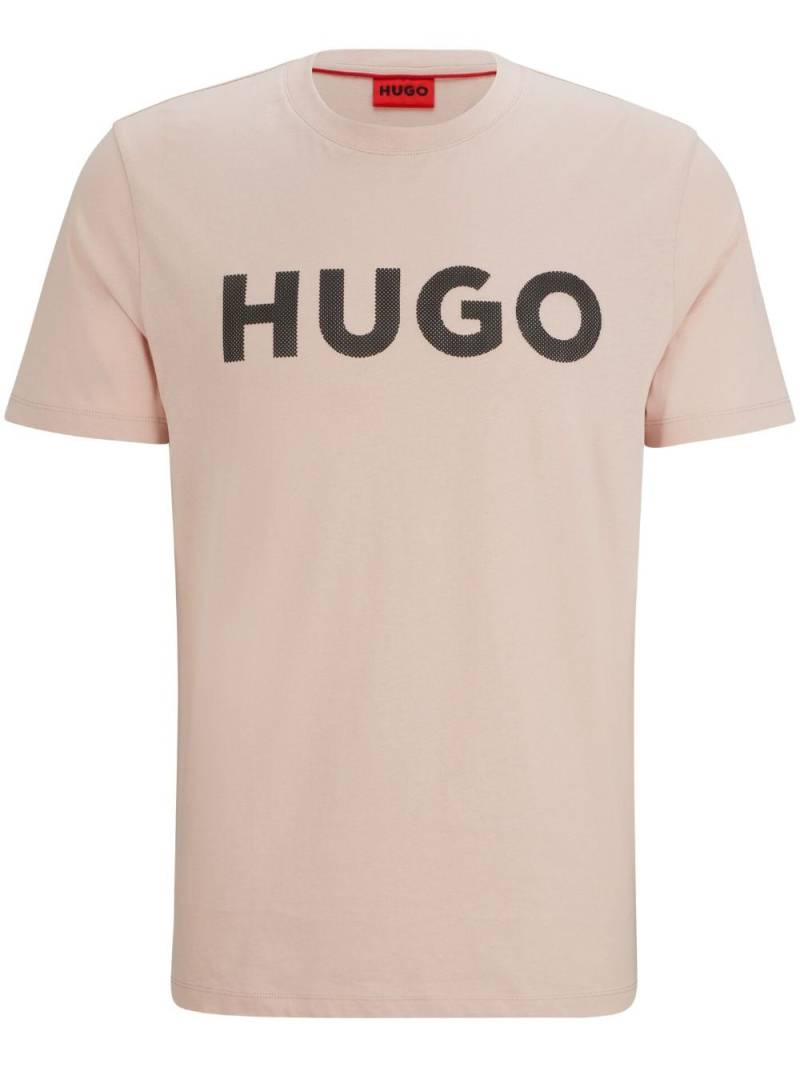 HUGO logo-print cotton T-shirt - Pink von HUGO