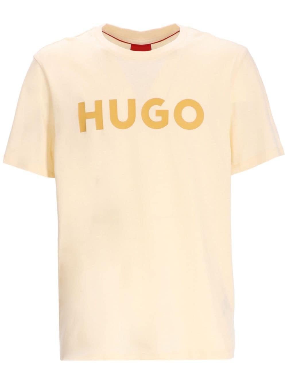 HUGO logo-print cotton T-shirt - Yellow von HUGO