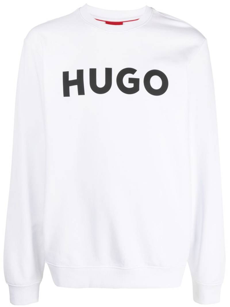 HUGO logo-print cotton sweatshirt - White von HUGO