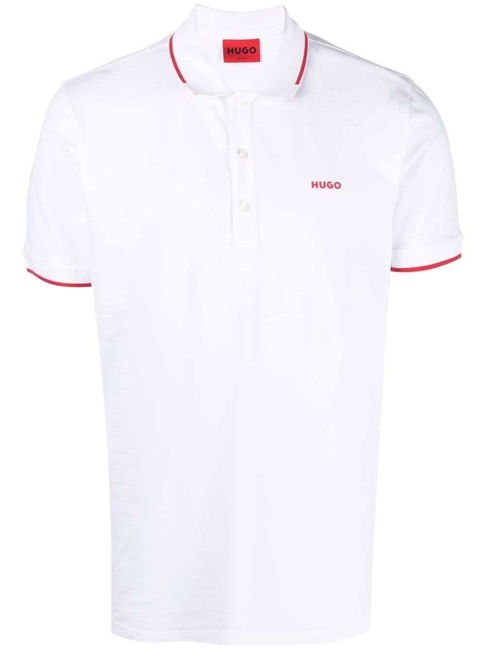 HUGO logo-print polo shirt - White von HUGO