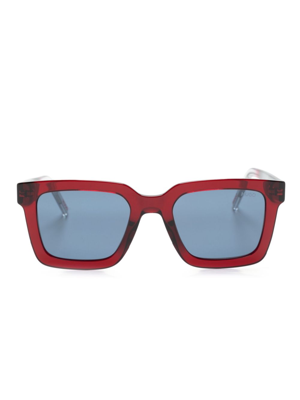 HUGO logo-print square-frame sunglasses - Red von HUGO