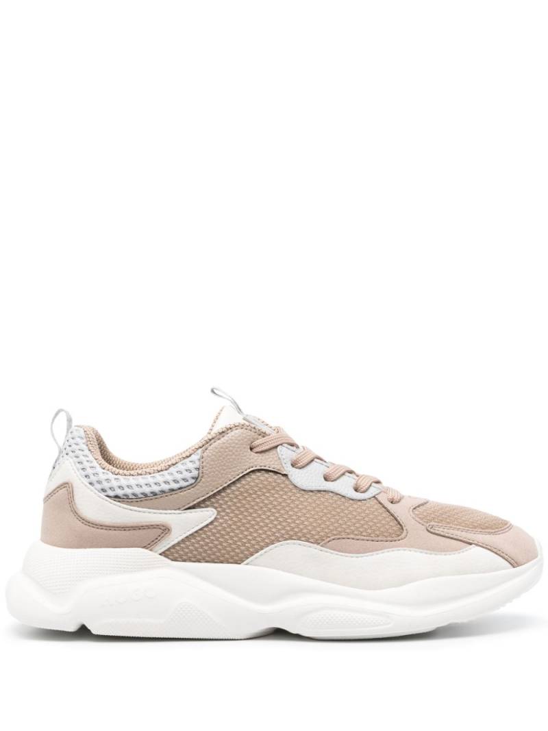 HUGO logo-sole panelled sneakers - Neutrals von HUGO