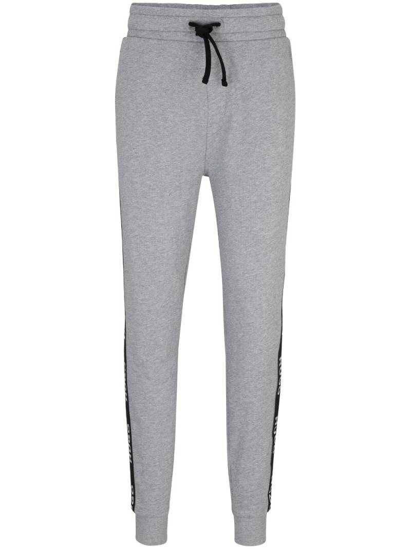 HUGO logo-tape cotton track pants - Grey von HUGO