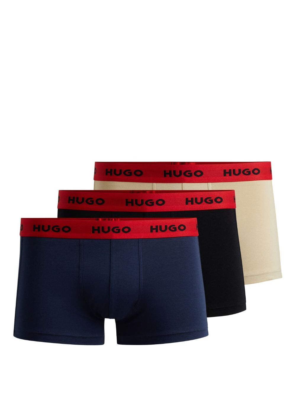 HUGO logo-waistband boxers (set of three) - Blue von HUGO