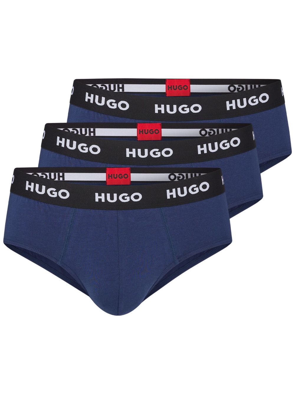 HUGO logo-waistband briefs (pack of three) - Blue von HUGO