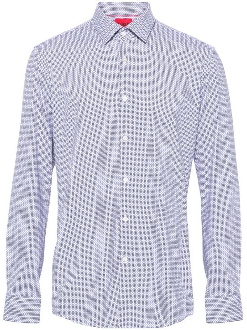 HUGO long-sleeve jersey shirt - Blue von HUGO