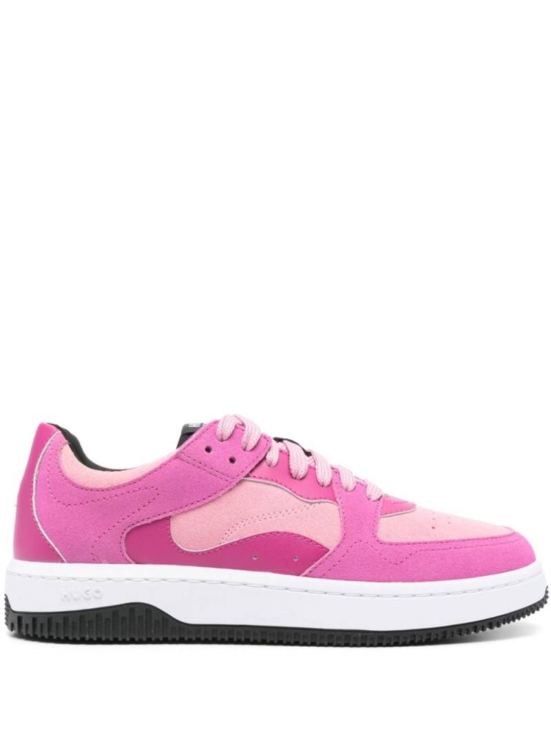 HUGO panelled suede sneakers - Pink von HUGO