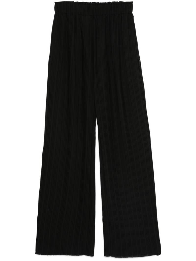 HUGO plissé crepe trousers - Black von HUGO