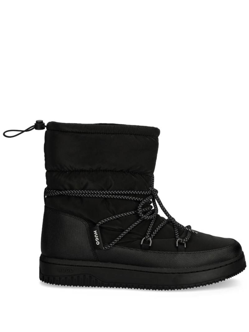 HUGO quilted boots - Black von HUGO