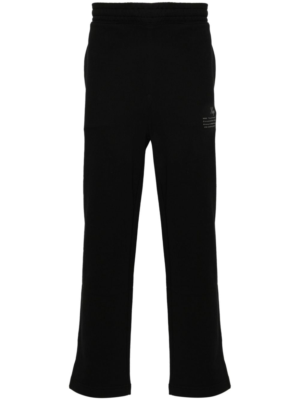 HUGO side-slit straight-leg trousers - Black von HUGO