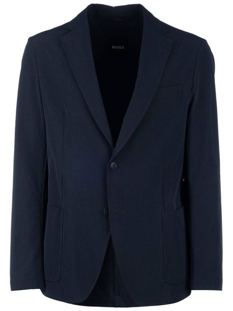 HUGO single-breasted blazer - Blue von HUGO