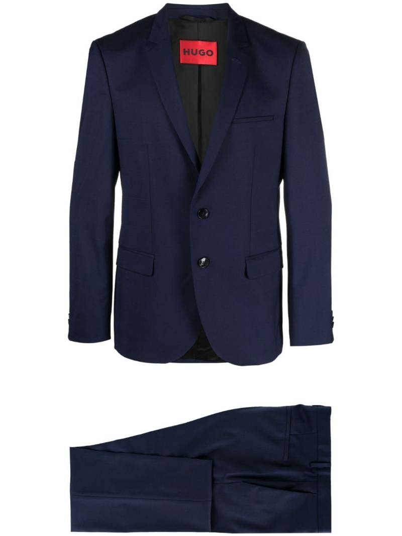 HUGO single-breasted wool suit set - Blue von HUGO