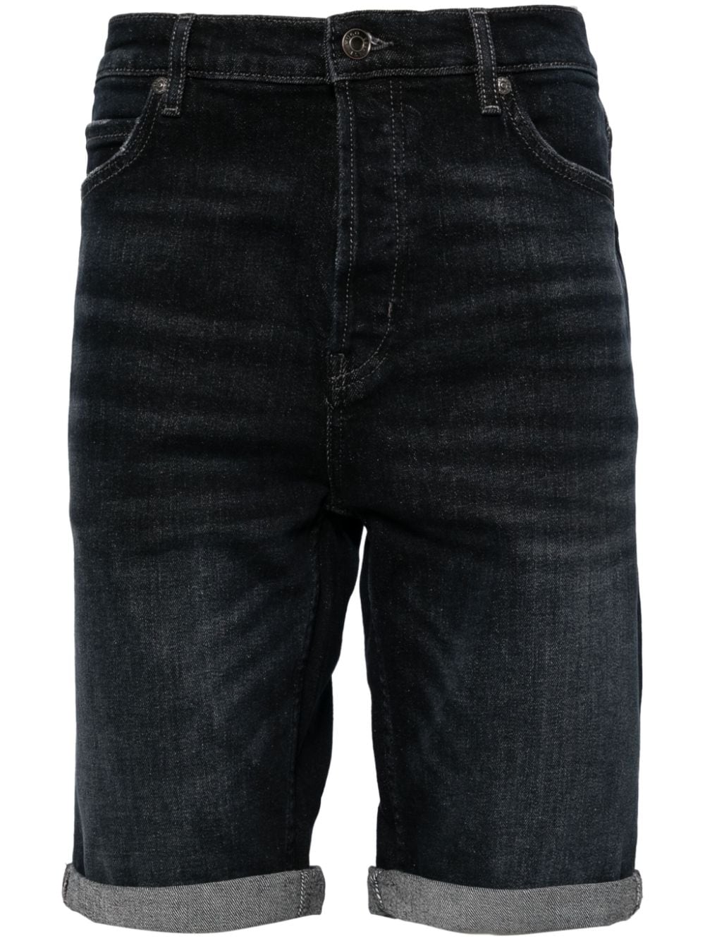 HUGO tapered-leg stretch-denim shorts - Blue von HUGO