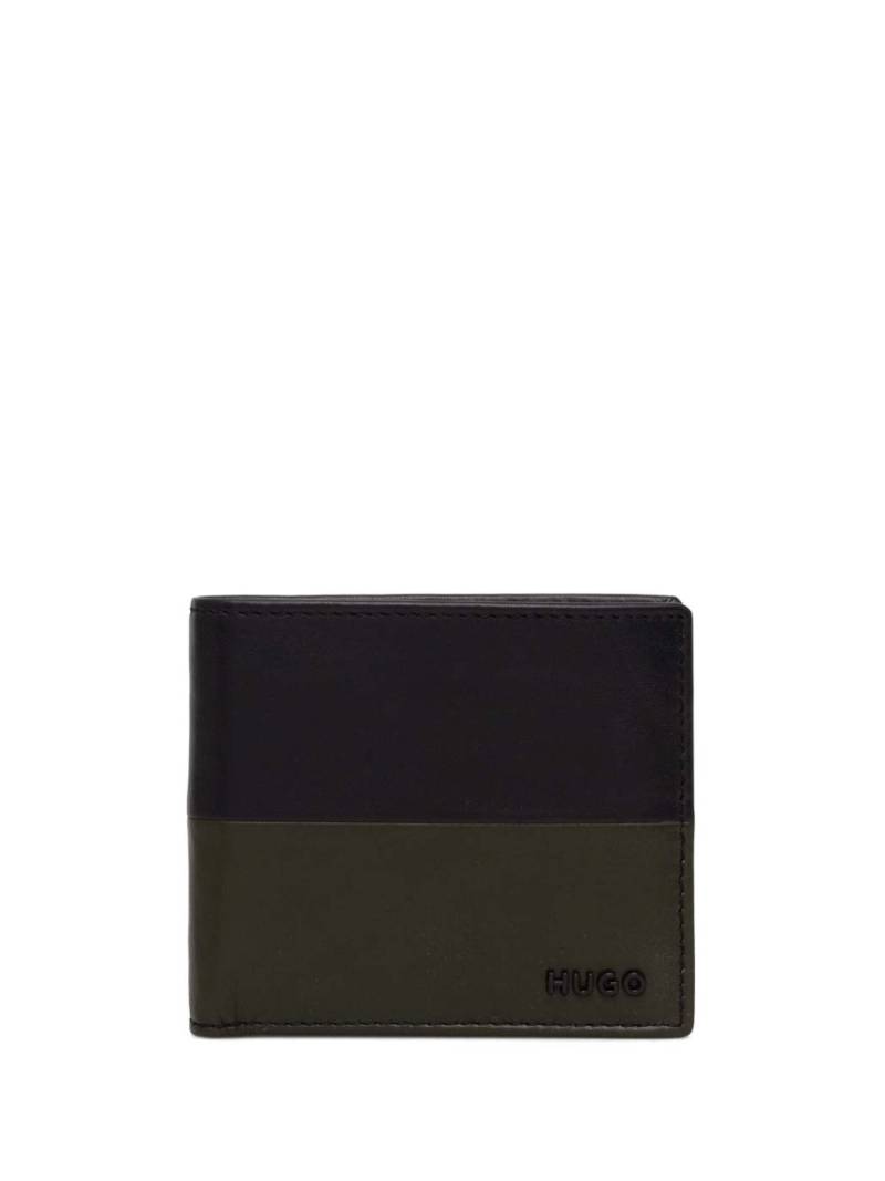 HUGO two-tone leather wallet - Black von HUGO