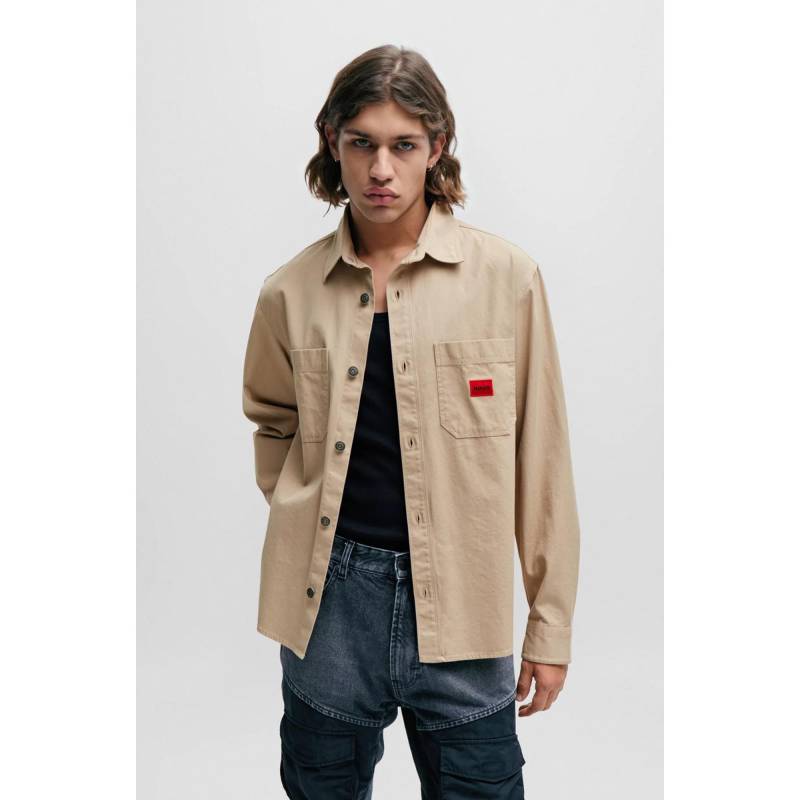 Hemd, Langarm Herren Beige XL von HUGO