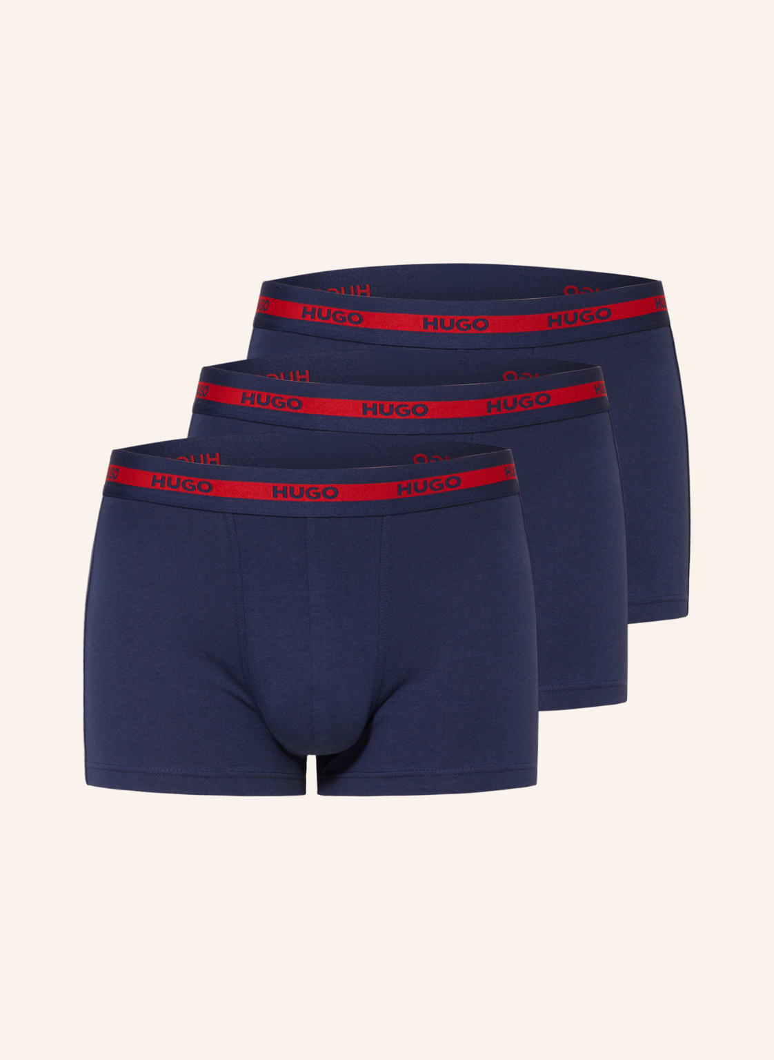 Hugo 3er-Pack Boxershorts Triplet Planet blau von HUGO