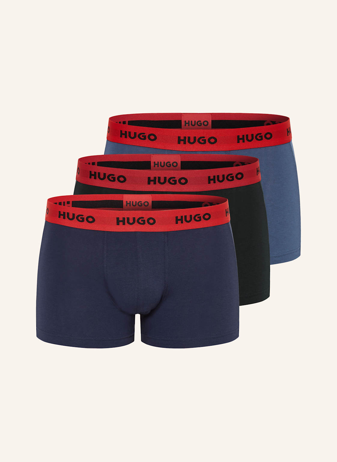 Hugo 3er-Pack Boxershorts blau Hugo 3er-Pack Boxershorts blau von HUGO