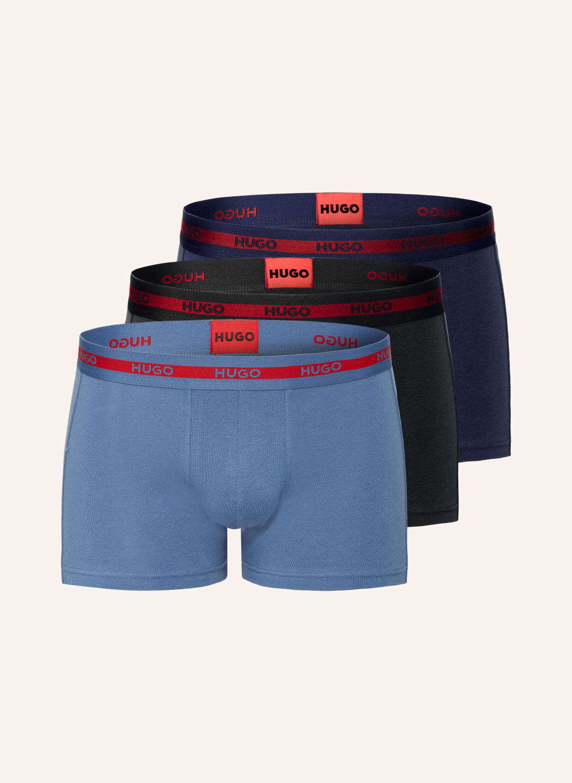 Hugo 3er-Pack Boxershorts blau von HUGO