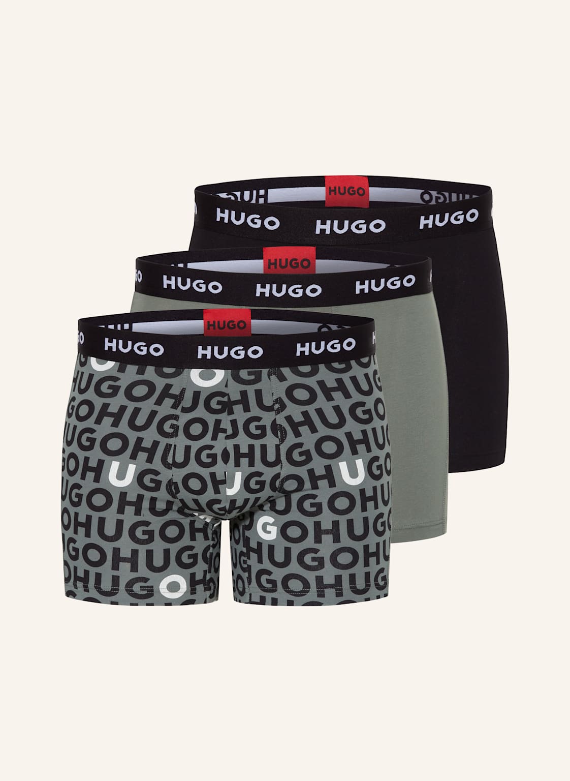 Hugo 3er-Pack Boxershorts gruen Hugo 3er-Pack Boxershorts gruen von HUGO