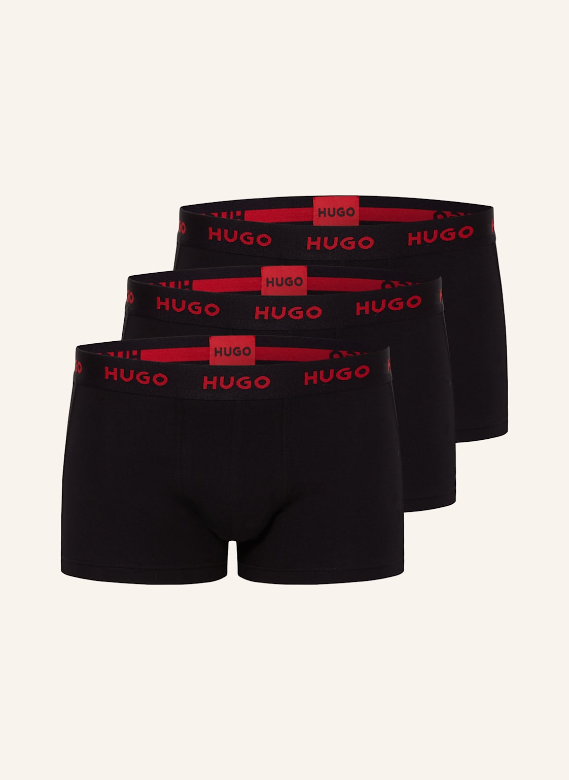 Hugo 3er-Pack Boxershorts schwarz Hugo 3er-Pack Boxershorts schwarz von HUGO