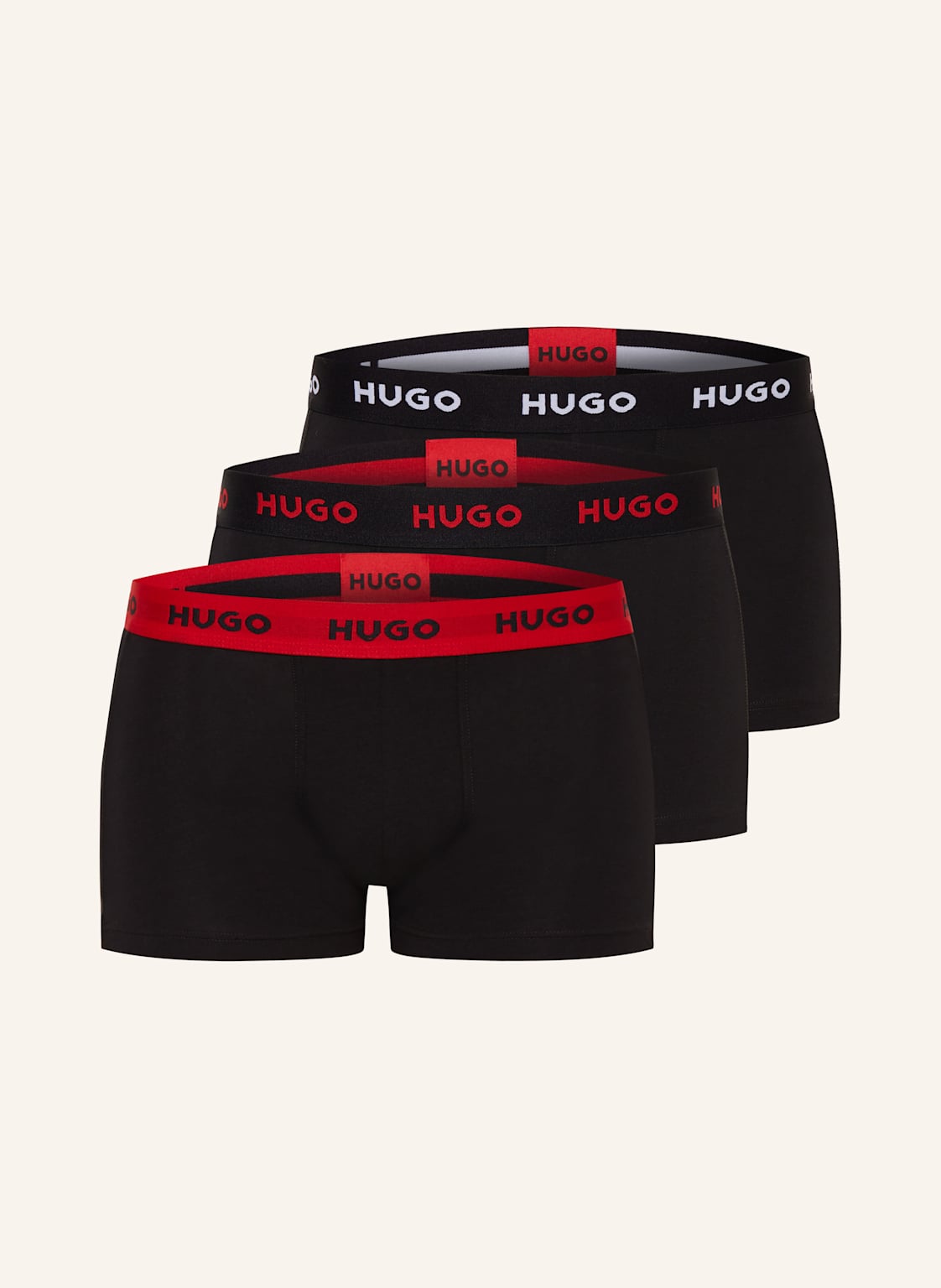 Hugo 3er-Pack Boxershorts schwarz Hugo 3er-Pack Boxershorts schwarz von HUGO