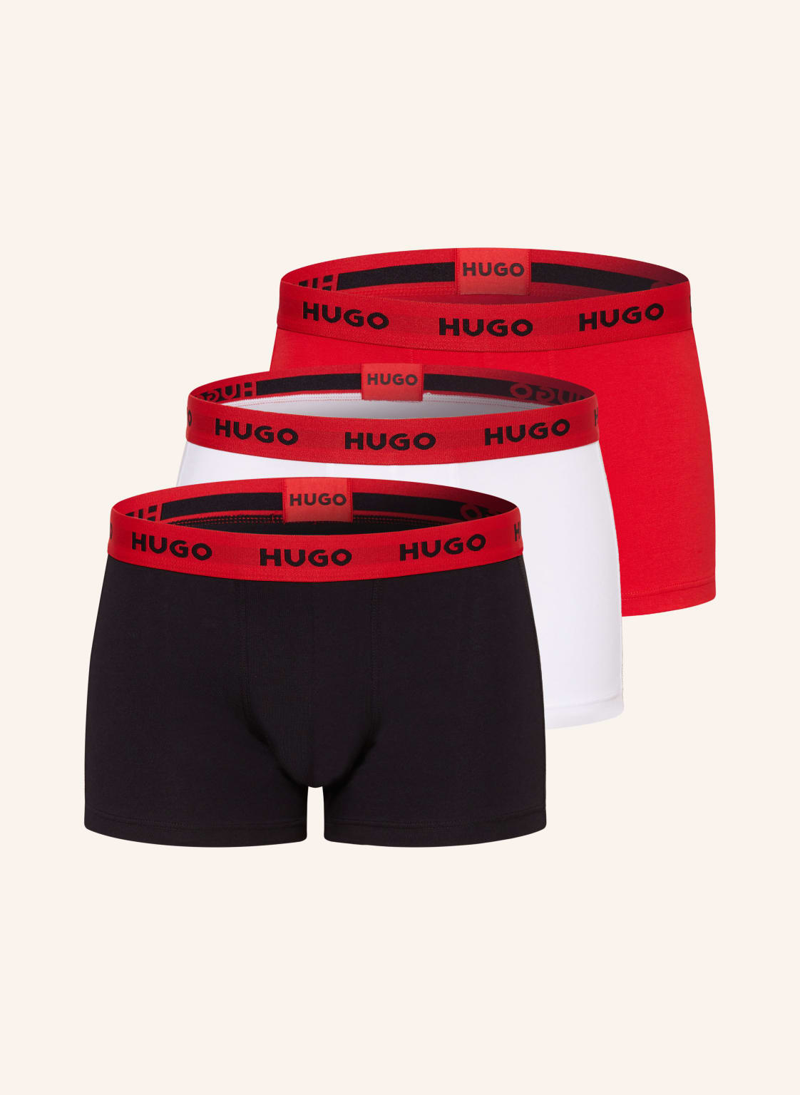 Hugo 3er-Pack Boxershorts schwarz von HUGO