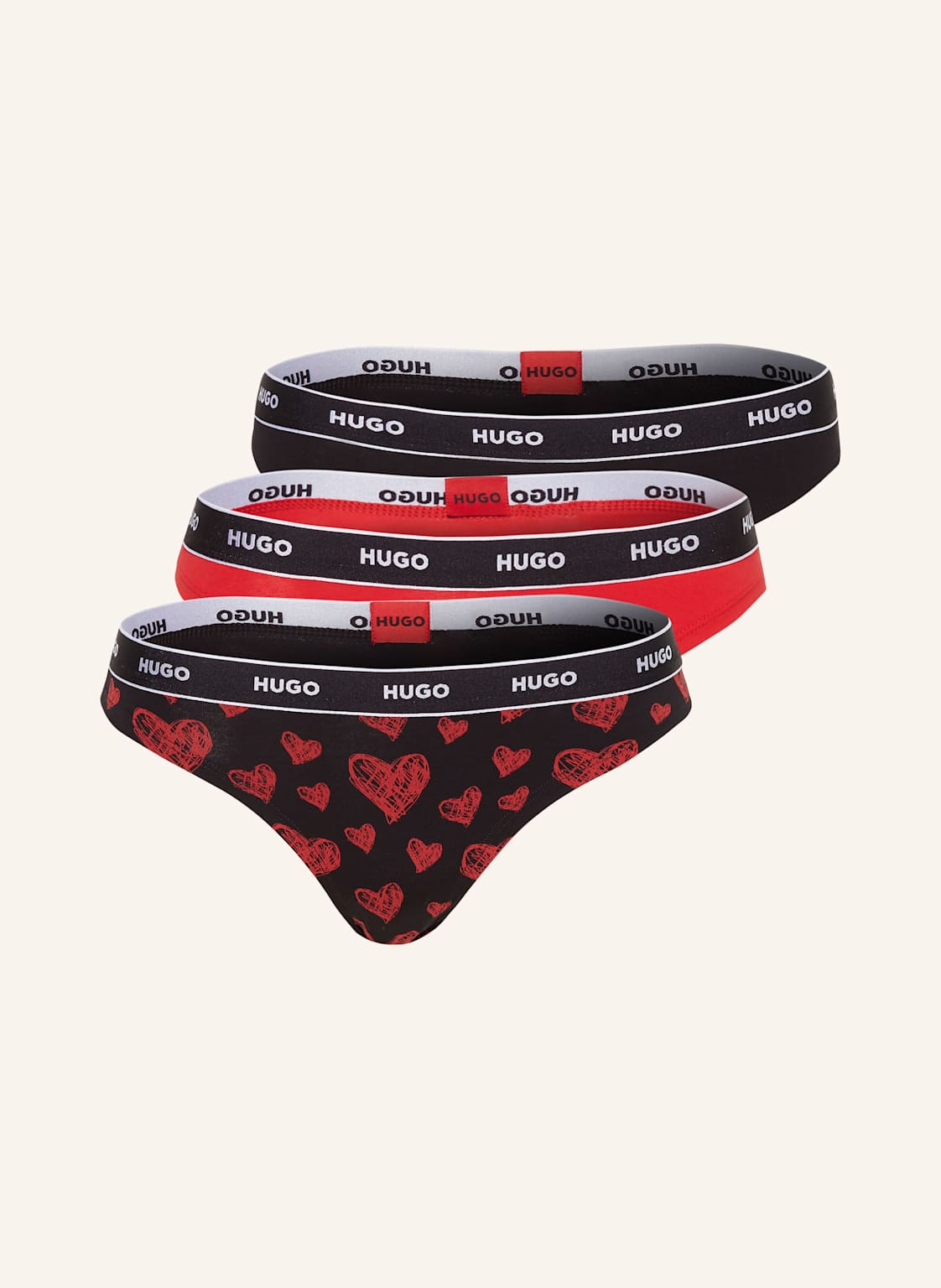Hugo 3er-Pack Strings schwarz Hugo 3er-Pack Strings schwarz von HUGO