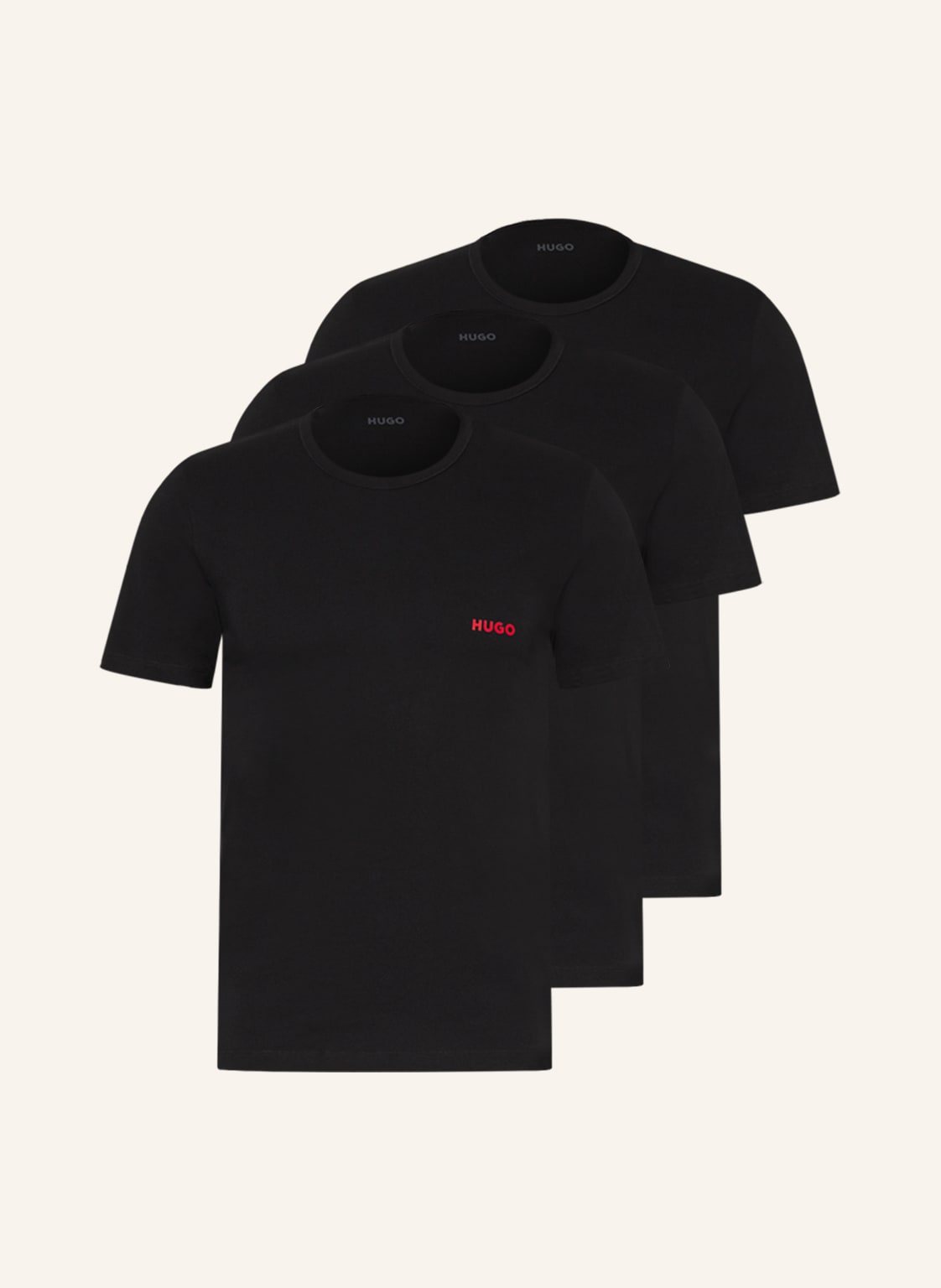 Hugo 3er-Pack T-Shirts schwarz Hugo 3er-Pack T-Shirts schwarz von HUGO