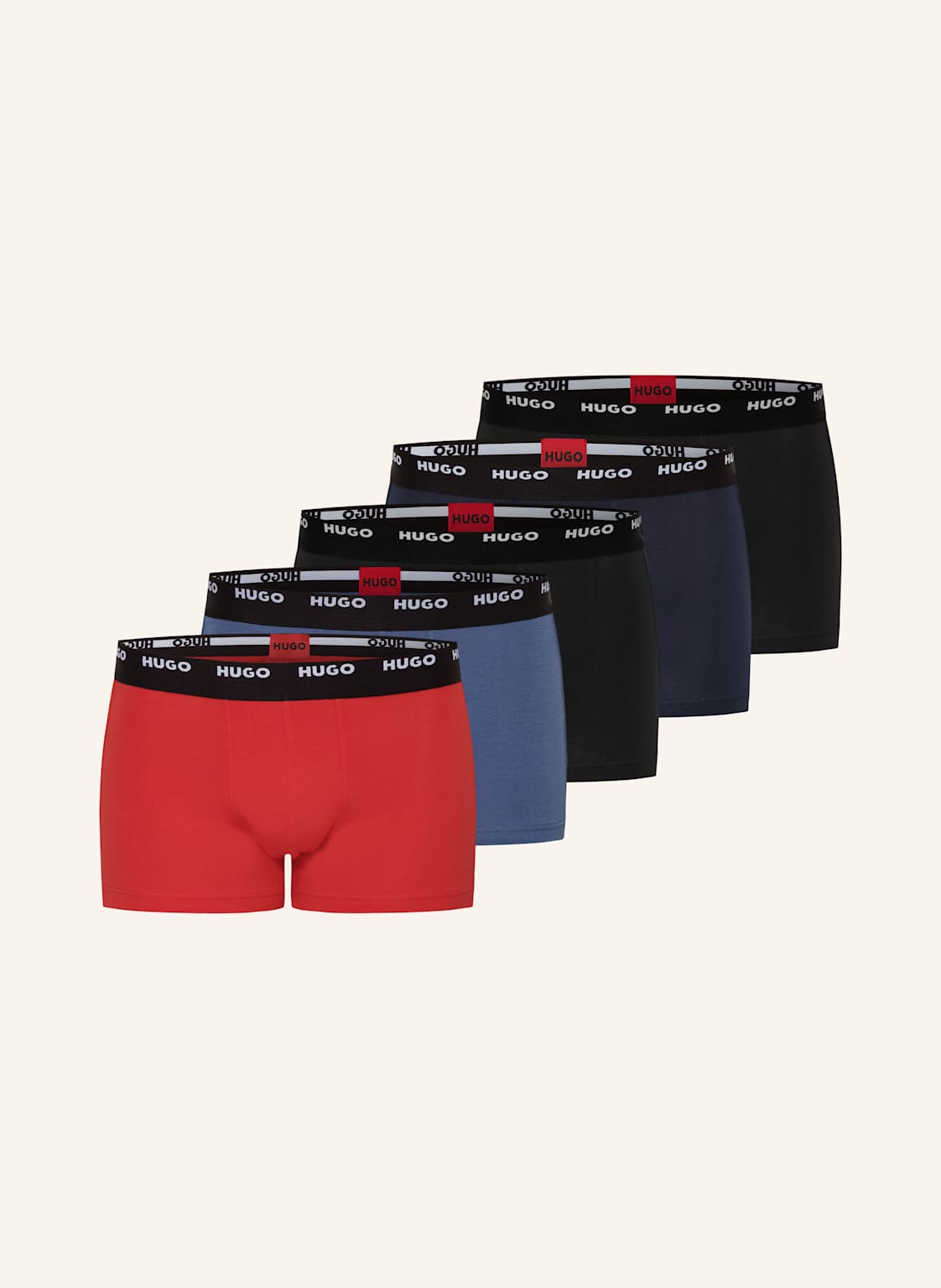 Hugo 5er-Pack Boxershorts blau Hugo 5er-Pack Boxershorts blau von HUGO