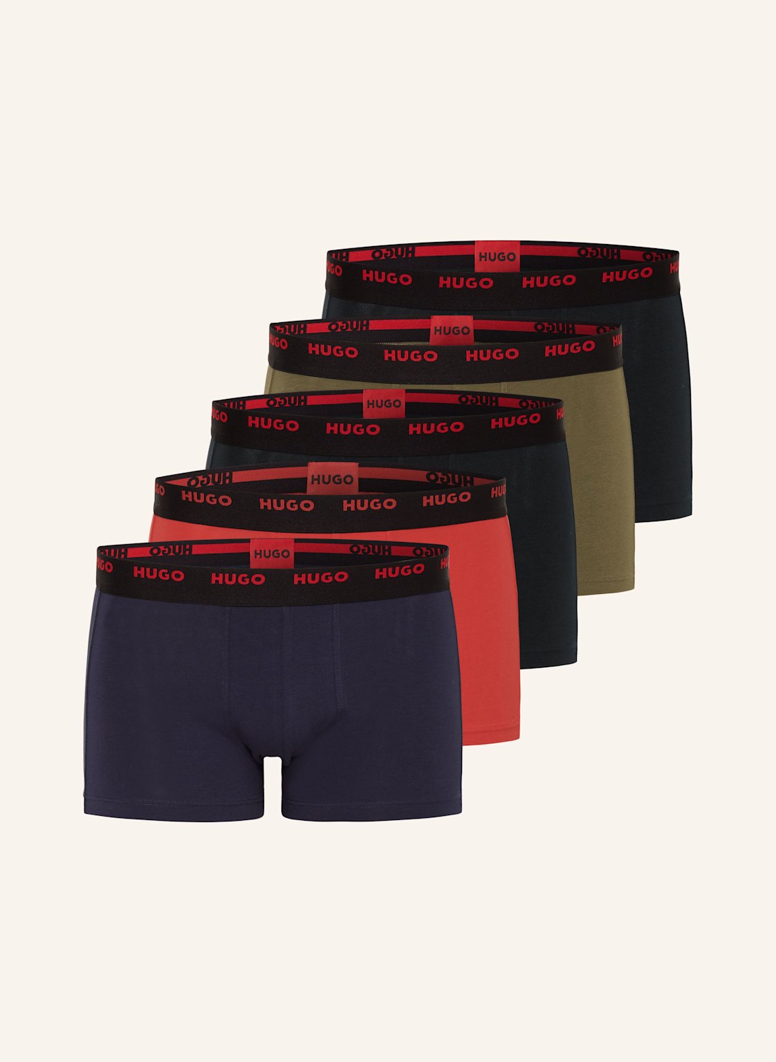 Hugo 5er-Pack Boxershorts gruen von HUGO