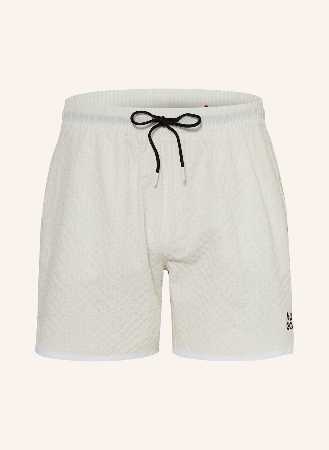 Hugo Badeshorts Chaffle weiss von HUGO