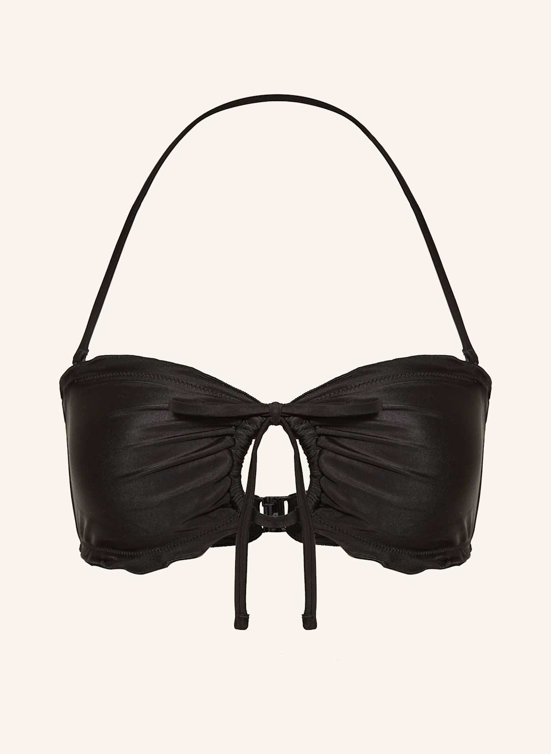 Hugo Bandeau-Bikini-Top Ruffle schwarz von HUGO