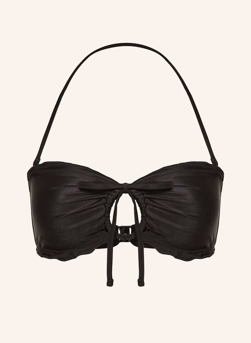 Hugo Bandeau-Bikini-Top Ruffle schwarz von HUGO