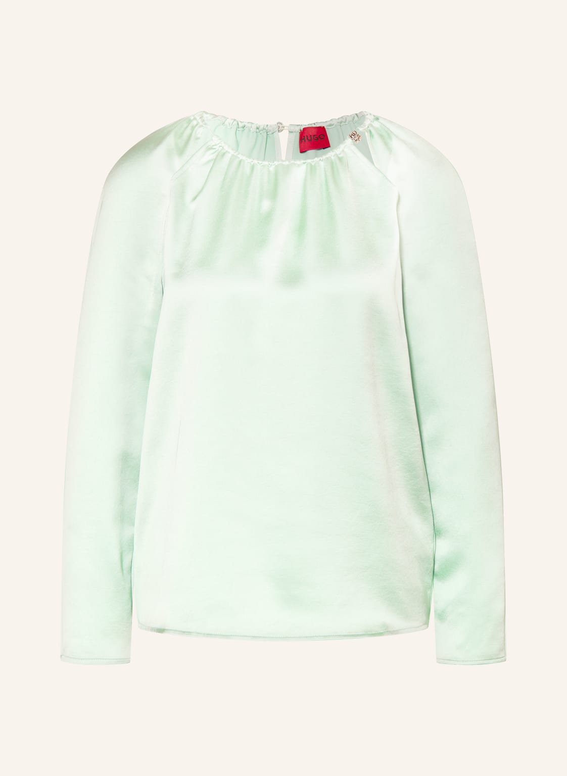 Hugo Blusenshirt Cacelia Aus Satin Mit Cut-Outs gruen Hugo Blusenshirt Cacelia Aus Satin Mit Cut-Outs gruen von HUGO