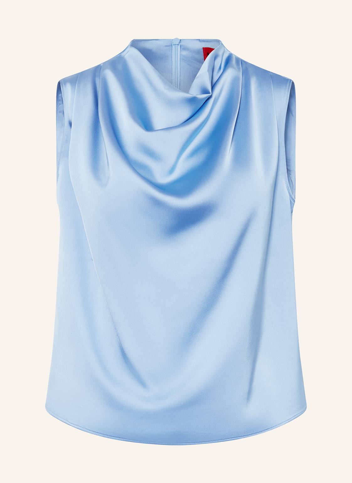 Hugo Blusentop Casmini Aus Satin blau von HUGO