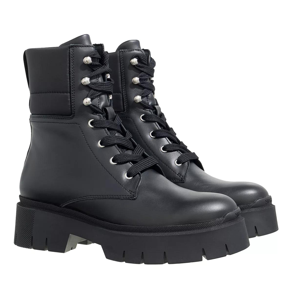 Hugo Boots & Stiefeletten - Kris Lace Up Bootie - Gr. 39 (EU) - in Schwarz - für Damen von HUGO