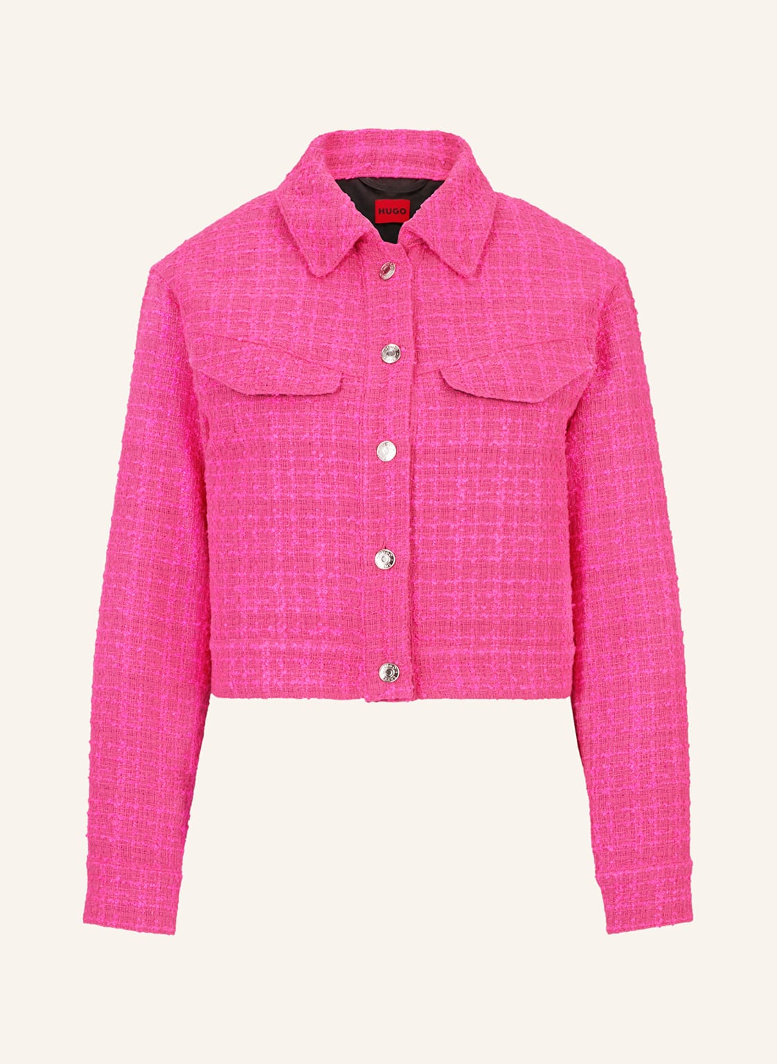 Hugo Bouclé-Jacke Akulanna pink von HUGO