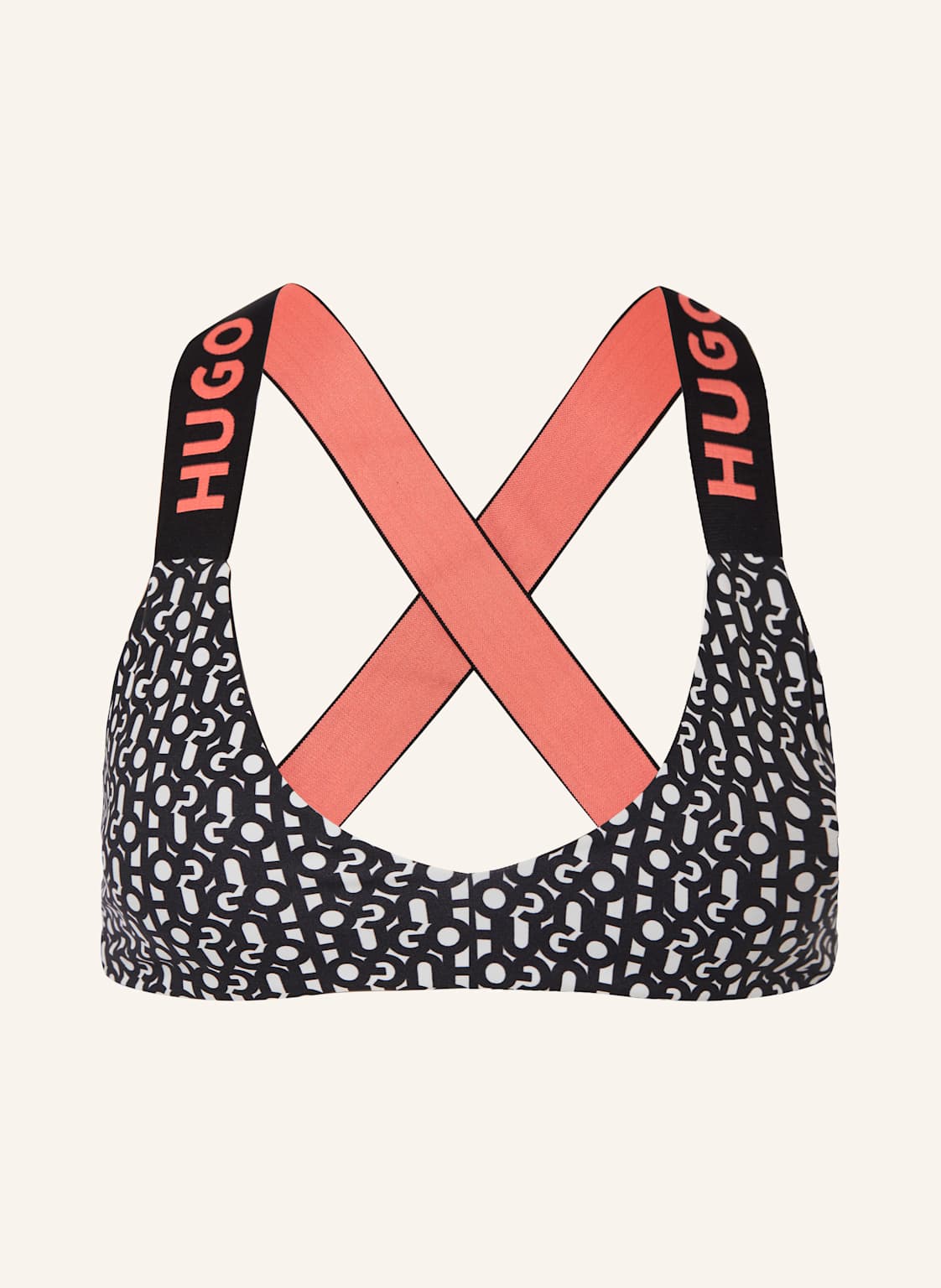 Hugo Bralette-Bikini-Top Monogram weiss von HUGO