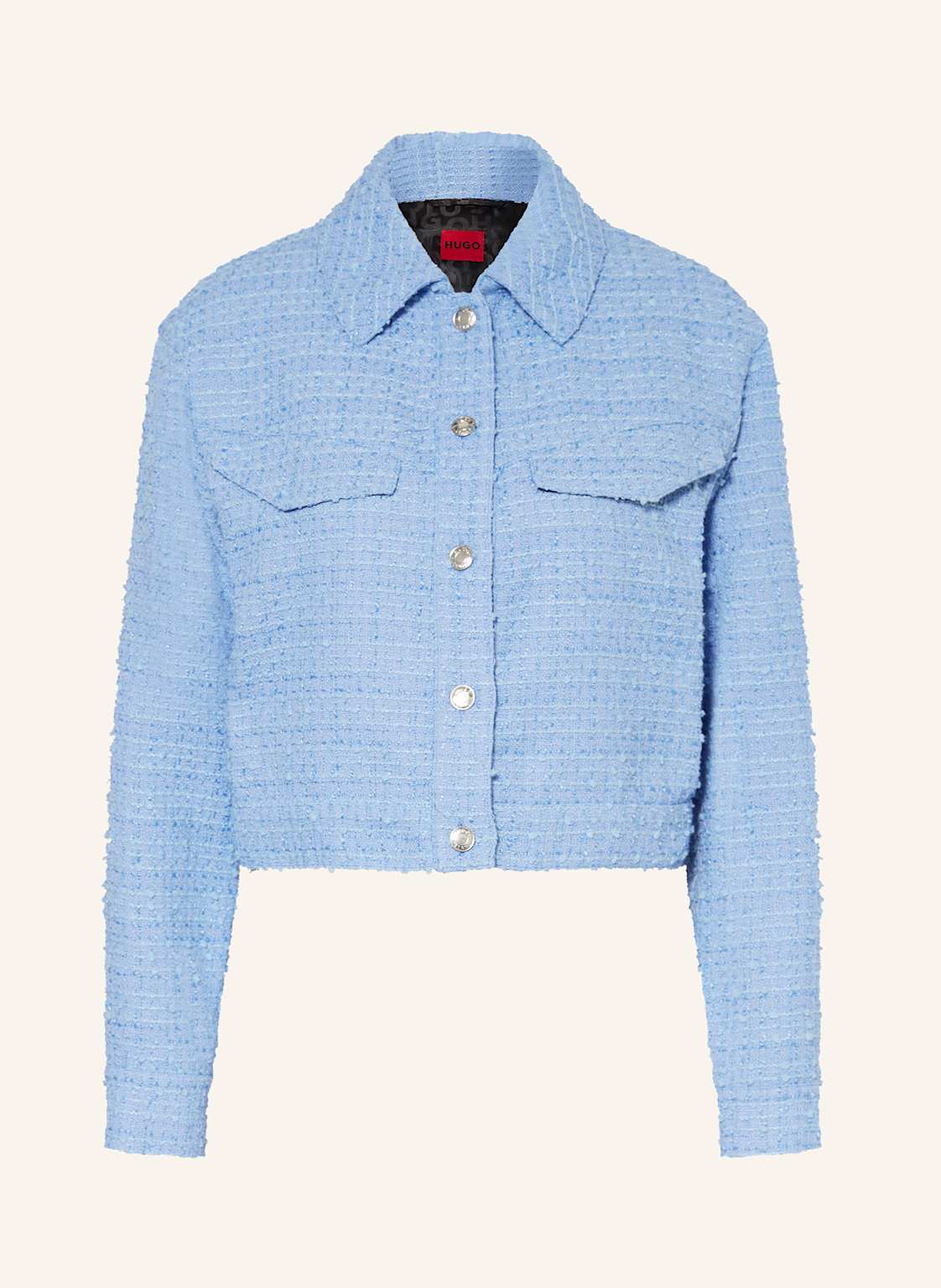 Hugo Cropped-Blazer Akulanna Aus Tweed blau Hugo Cropped-Blazer Akulanna Aus Tweed blau von HUGO