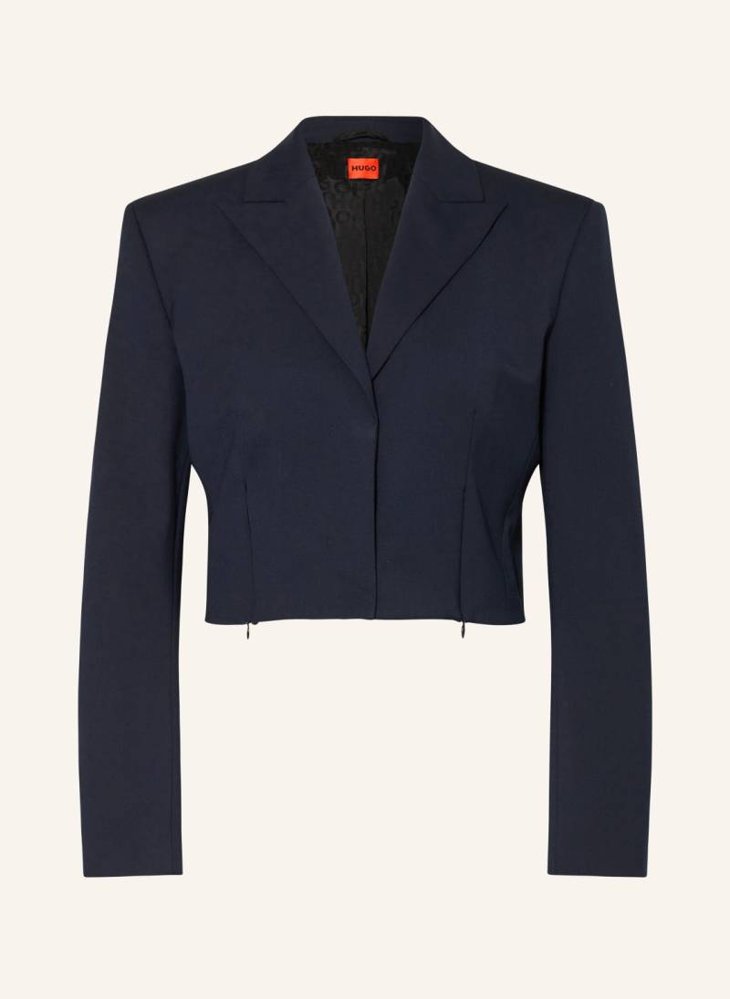 Hugo Cropped-Blazer Asona blau von HUGO