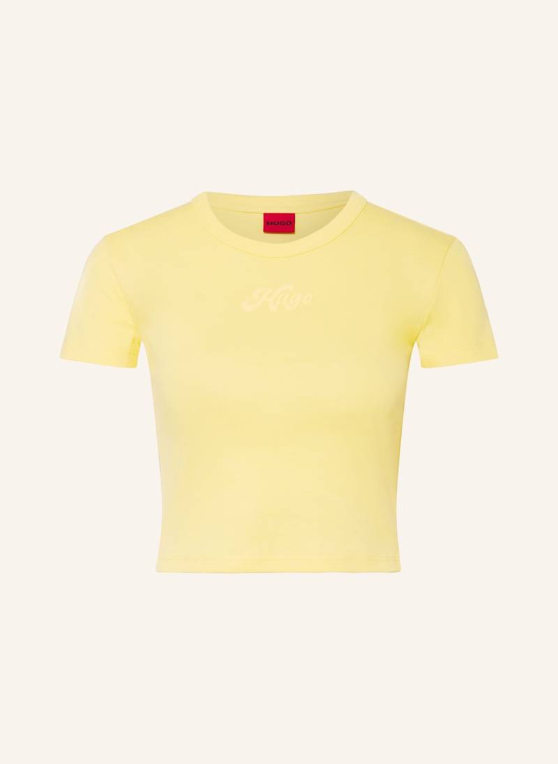 Hugo Cropped-Shirt Delanor gelb von HUGO