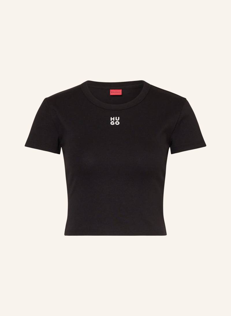 Hugo Cropped-Shirt Delanor schwarz von HUGO