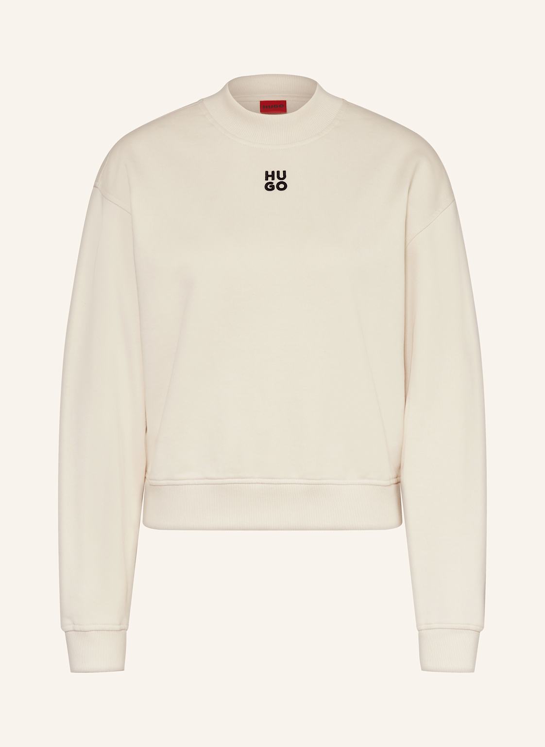 Hugo Cropped-Sweatshirt Daxandria beige von HUGO