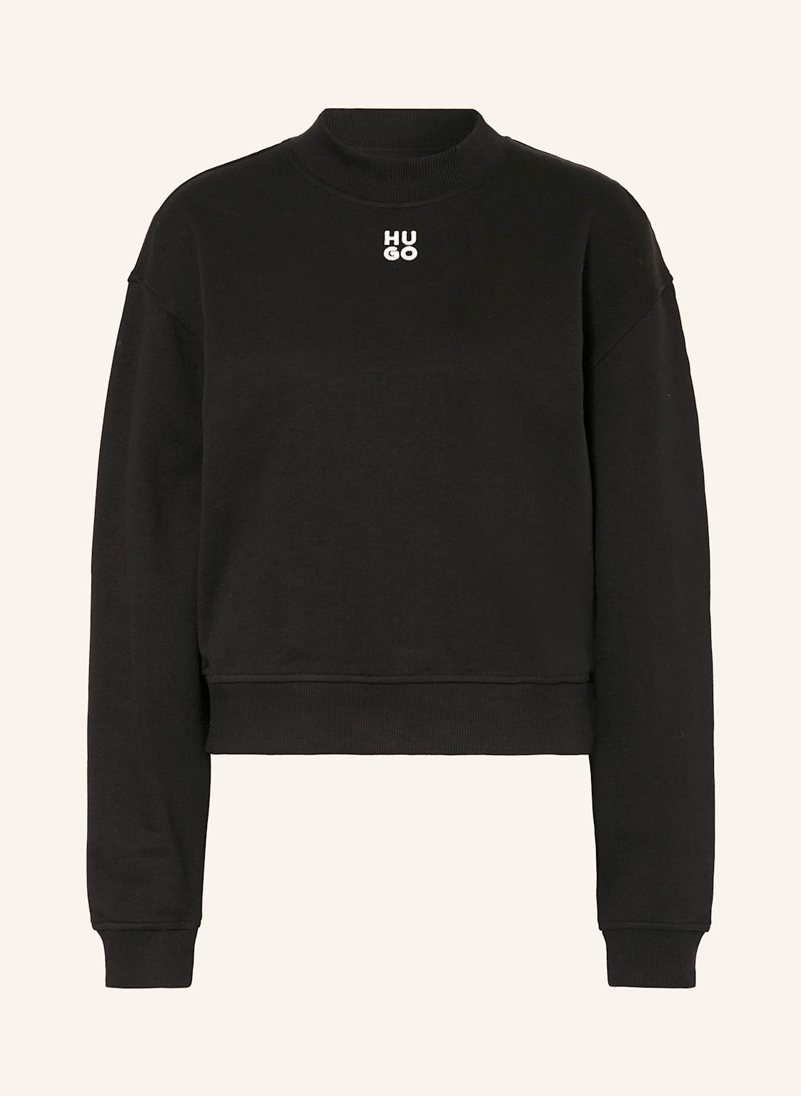 Hugo Cropped-Sweatshirt Daxandria schwarz von HUGO